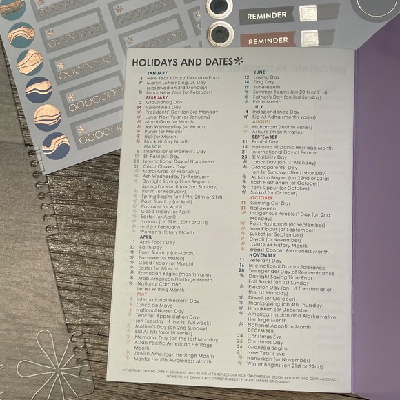 Erin Condren Bundle of Sticker Sheet perfect for Journals/Planners/Calendars - Picture 9 of 10